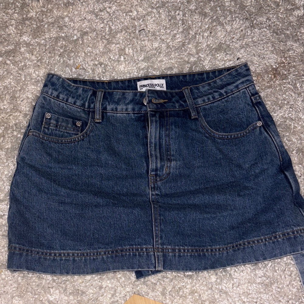Princess Polly gazelle Denim Mini Skort